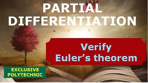 #7// PARTIAL DIFFERENTIATION//VERIFY EULER