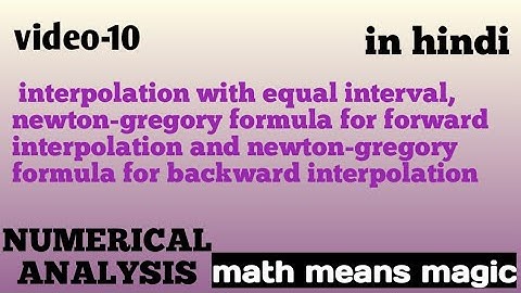 newton-gregory formula for backward interpolation||#numericalanalysis ||math means magic