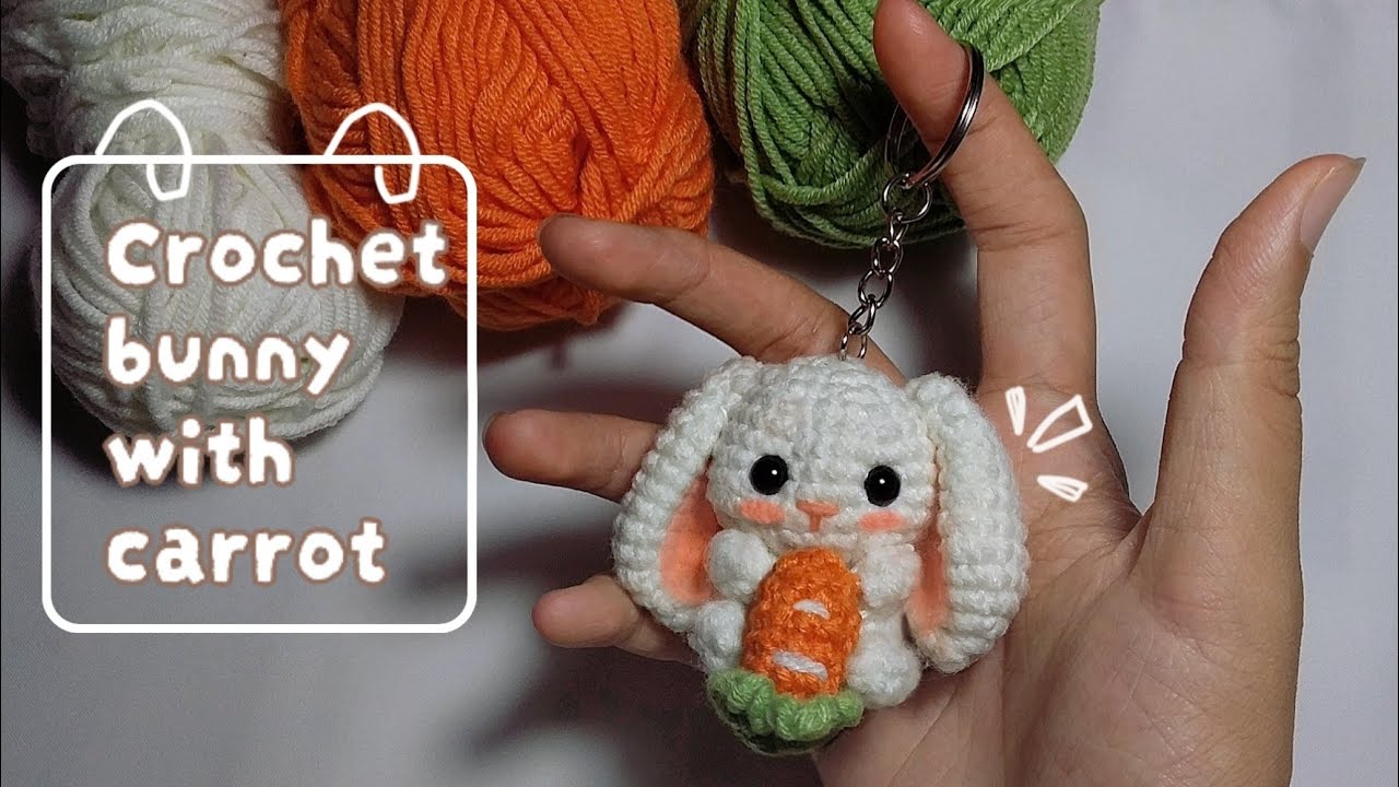 Crochet bunny with carrot | Móc con thỏ với cà rốt | Moon’s crochet ...