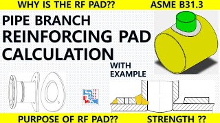 Branch Reinforcing Pad Calculation | ASME B31.3 | Example  | Piping Mantra | screenshot 3