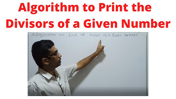 Algorithm to Print Divisors of Given Number
