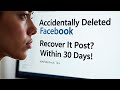 Accidentally Deleted Facebook Post? 😱 Recover It Within 30 Days! | Facebook Tips JBBCOMPUTER CLASSES