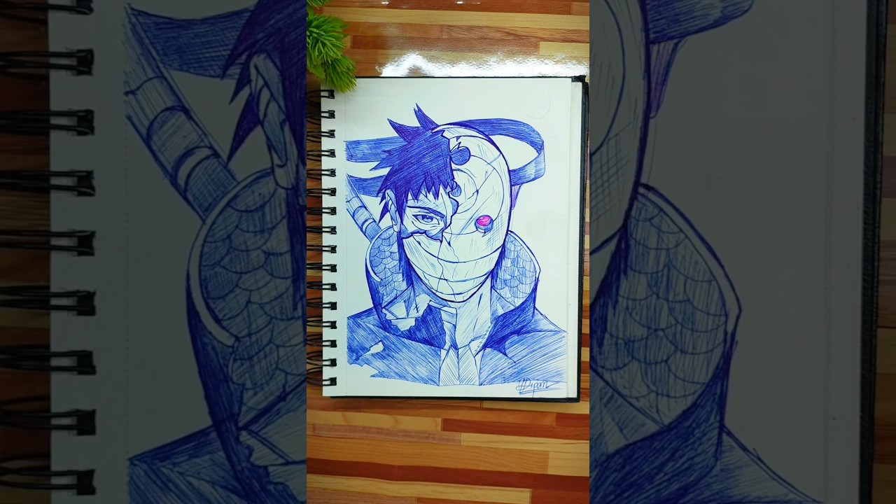Obito Uchiha Broken Mask – Powerful Anime Sketch 🔥 🔥 