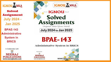 😱 FREE BPAE-143 (BA Public Admn.) IGNOU Solved Assignment | Full Question-by-Question Explanation