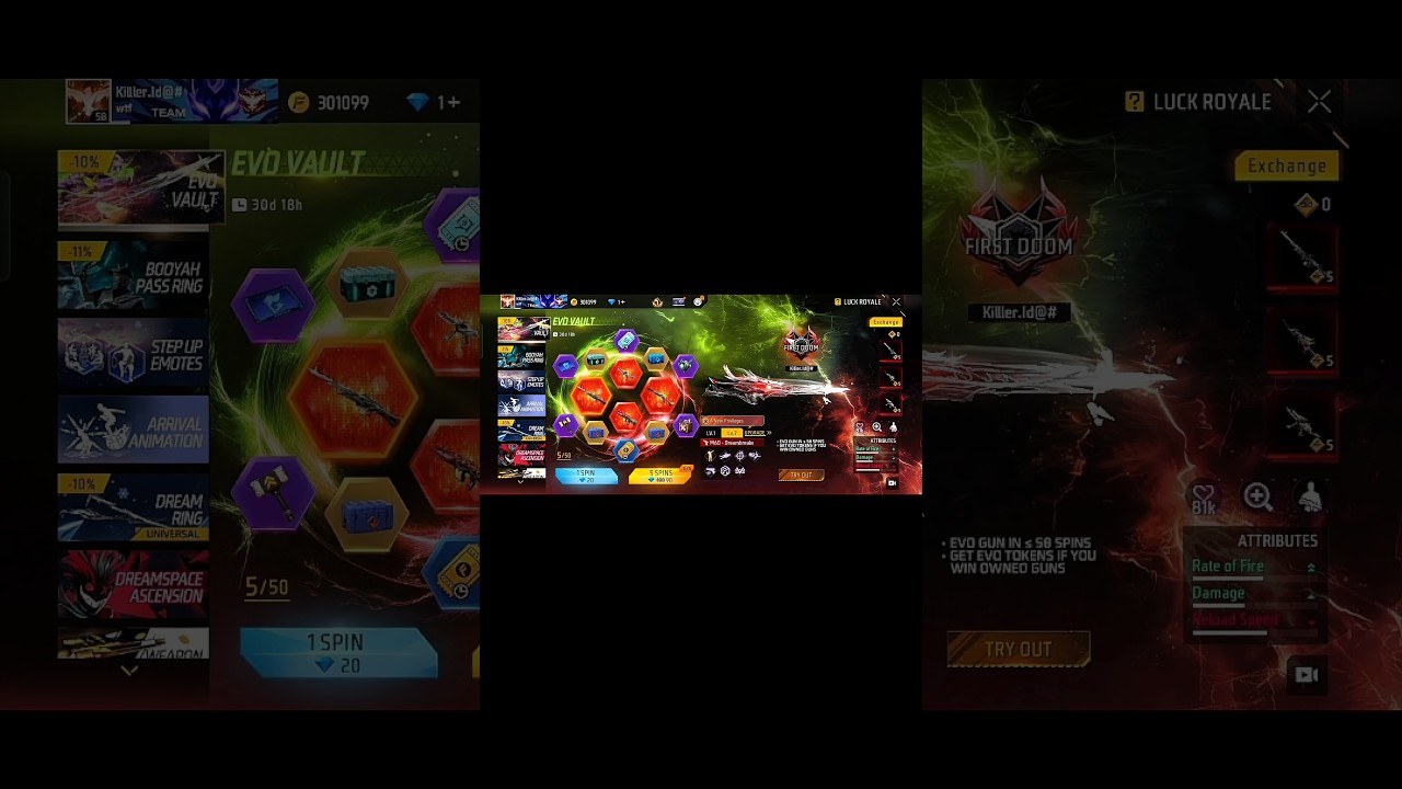 Evo gun skin free fire token kaise le  