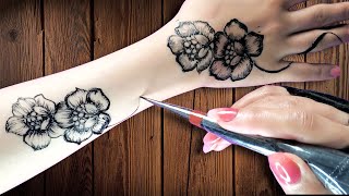 نقش حناءجميلة/ رشمة حناء اسود/ The most beautiful drawing of henna creativitv
