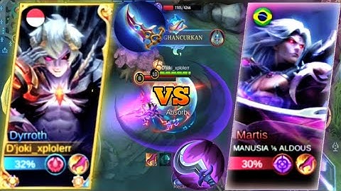 DYRROTH VS MYTHICAL GLORY MARTIS BUFFED META | DANGEROUS FIGHTER! | BEST BUILD IN HIGH RANK MLBB