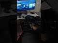 My sim racing setup (the cables are from my mouse and Wheel)