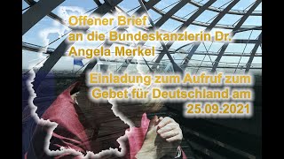 Offener Brief an die Bundeskanzlerin Dr. Angela Merkel