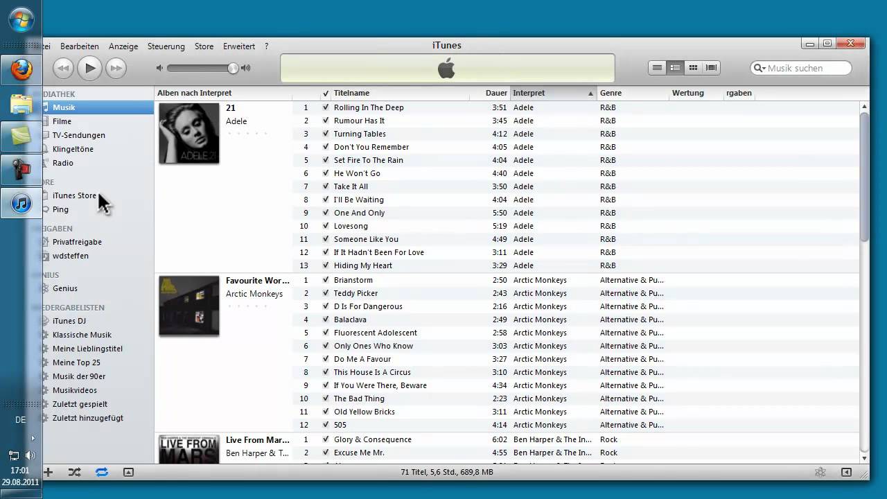 itunes remote tab bar