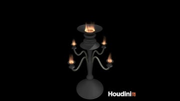 Houdini 20 candlestick #houdini #fx #houdinifx #animation #sidefxhoudini #vfx #cgi