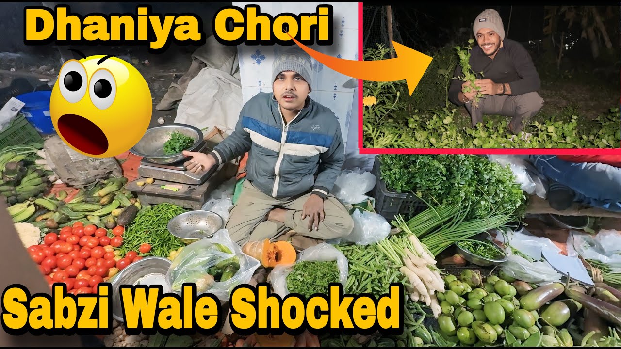 Budget Kam Pad Gaya 😅 Ghar Se Dhaniya Uthaya, Sabzi Wale Ka Reaction