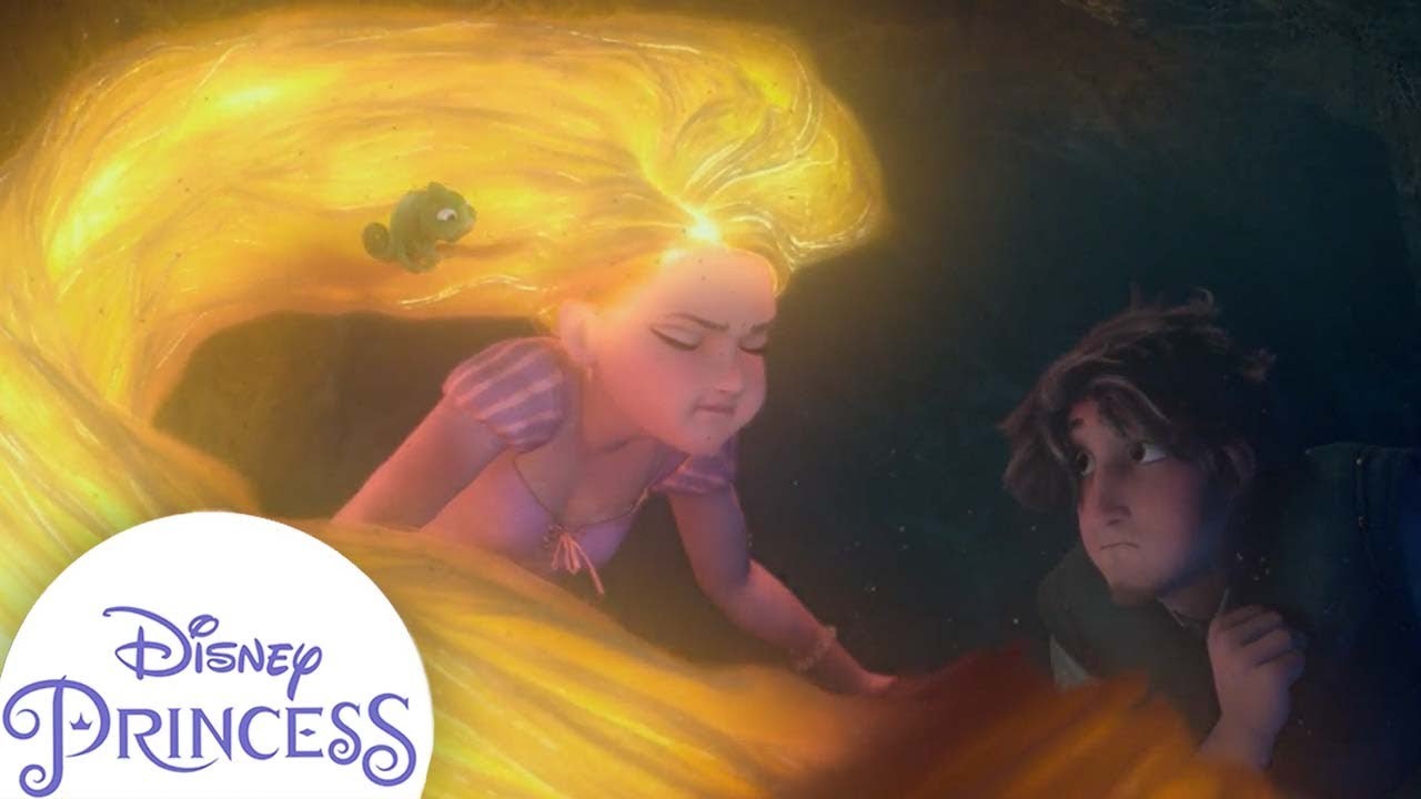 Rapunzel's Glowing Escape With Flynn | Tangled | Disney Princess - YouTube