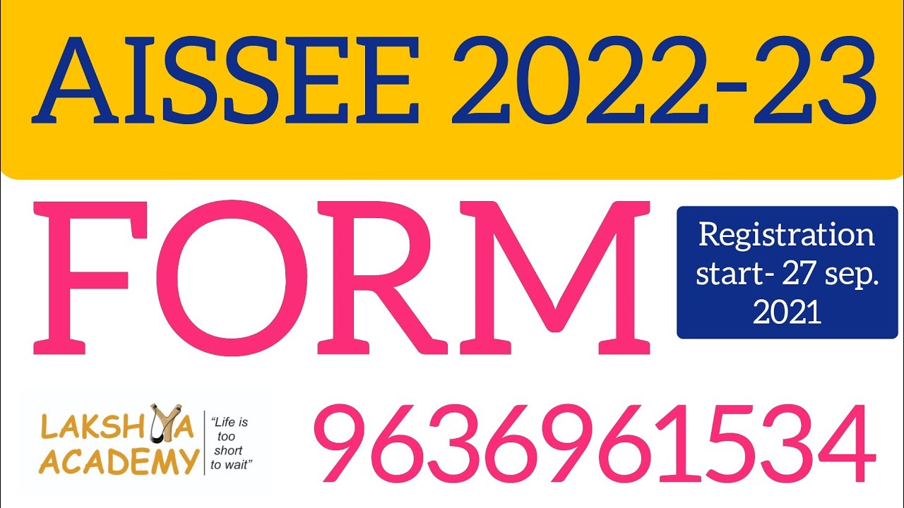 AISSEE form for Session 2022-23 | Sainik School Exam Form | AISSEE Form Details