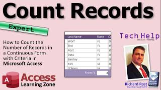 How to Count the Number of Records in a Continuous Form with Criteria in Microsoft Access