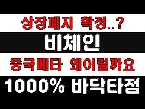   비체인 긴급 상장폐지 확정 진짜 큰일난건 증권으로 분류되지 않은코인들입니다 암호화폐 제도권 편입 ㅣ힌먼문건 공개 CPI발표 비트코인 비체인 VET