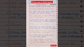 10 lines essay on winter season l paragraph on winter season l essay on winter seasonlWinter season