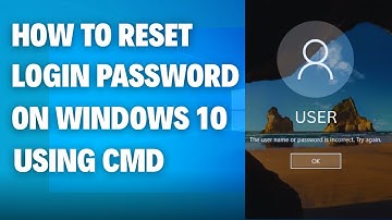 How to bypass windows login screen by resetting unknown password.