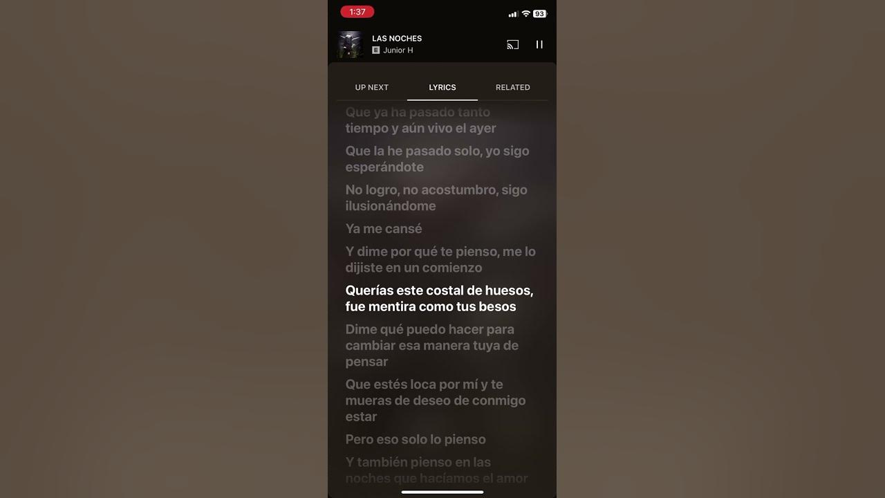 LAS NOCHES - Junior H #juniorh #sadboyz #letras #musica