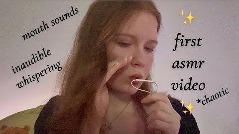 my first ASMR video - lofi apple mic (whispering, mouth sounds, hand movements+)