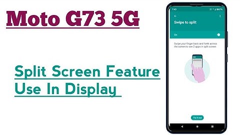 Moto G73 5G || Split Screen Feature How To Use