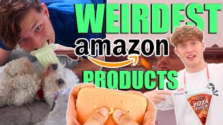 WE TRIED THE TOP 5 WEIRDEST PRODUCTS ON AMAZON!! with MY BROTHER!