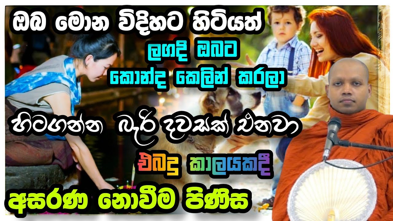 තමන්ව පිහිට කරගන්න.හසලක සීලවිමල හිමි Hasalaka Seelawimala Thero.