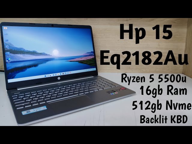 HP 15s-eq2182AU Standard Laptop (AMD Ryzen 5-5500U/16 GB/512 GB SSD/AMD  Radeon Graphics/Windows 11 Home/MSO/Full HD), 39.6 cm (15.6 inch)