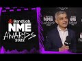 Sadiq Khan says Boris Johnson Covid breaches "taking the piss" at the BandLab NME Awards 2022