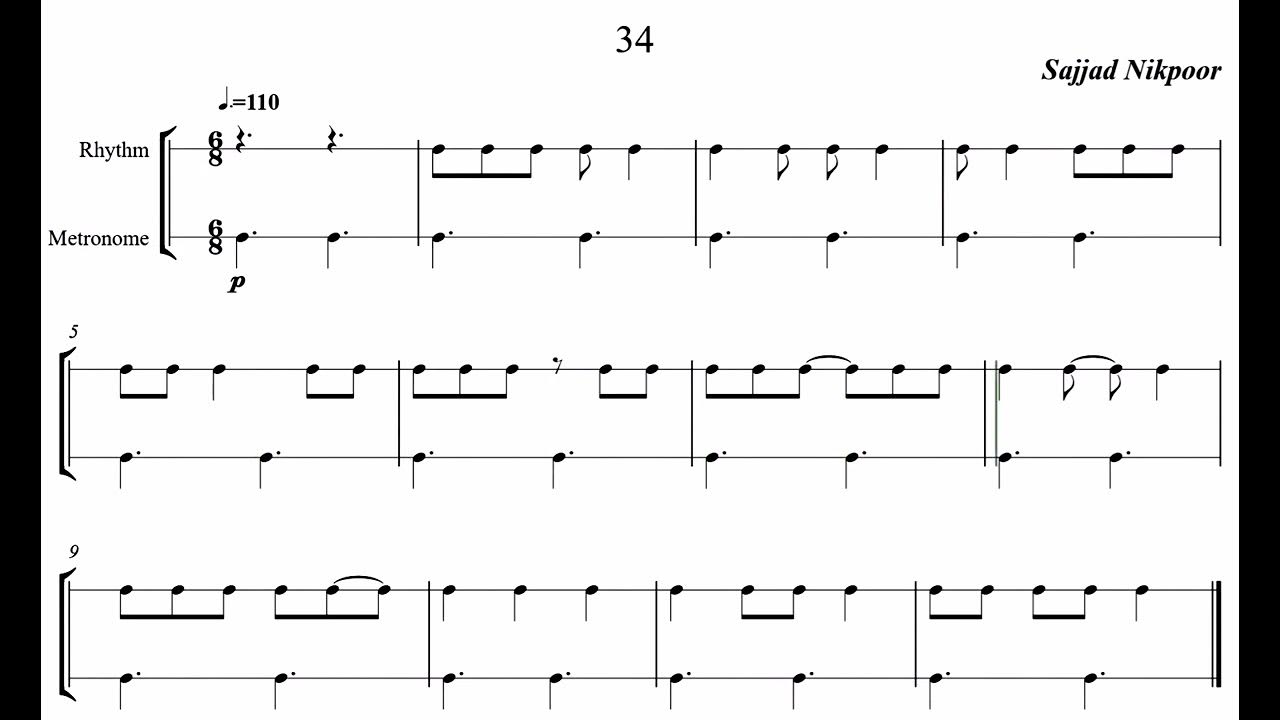 lesson 34 rhythm&metronome rhythm exercises YouTube