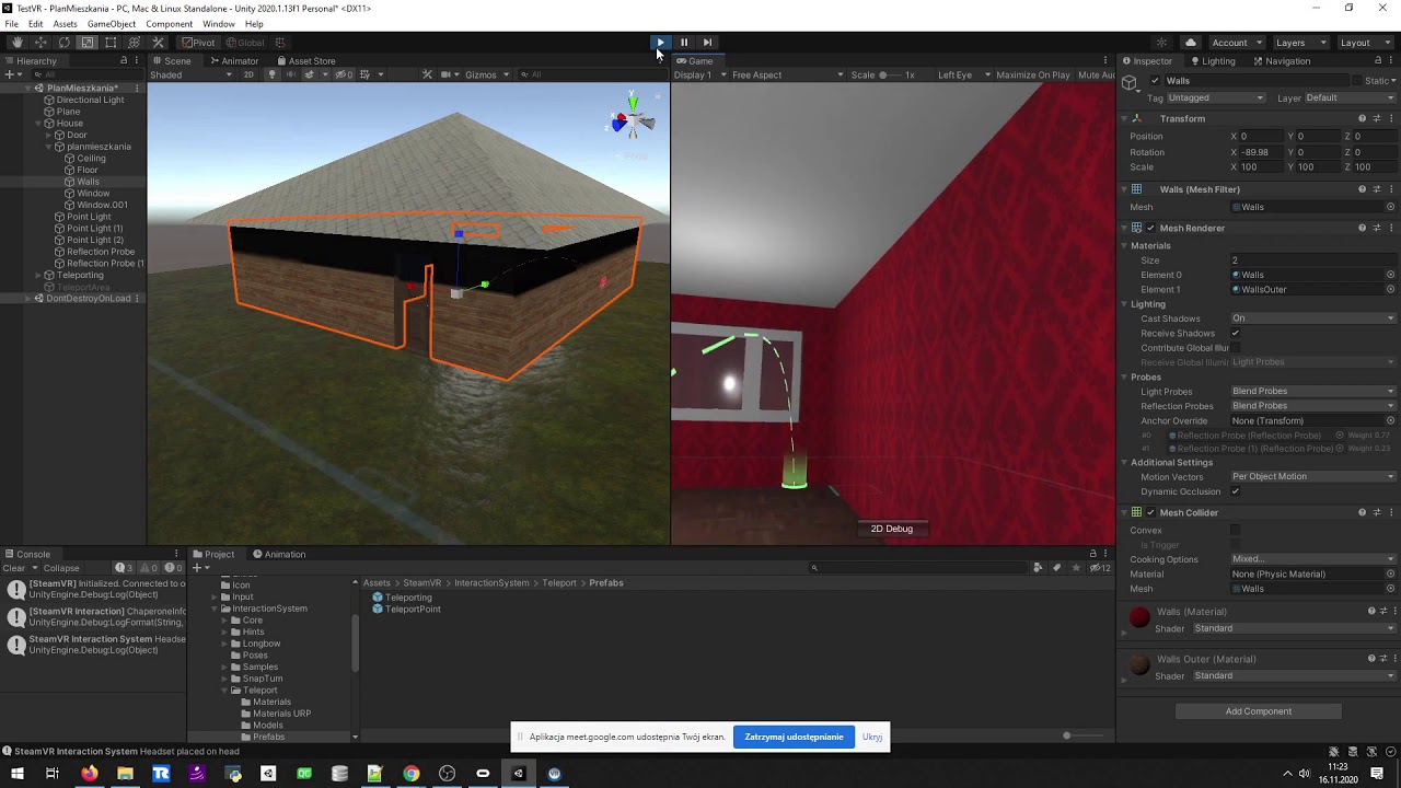 Unity3D - Interakcja w SteamVR na przykładzie planu mieszkania cz. 2 ...