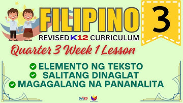 FILIPINO 3 | ELEMENTO NG TEKSTO | WEEK 1 LESSON | QUARTER 3 | REVISED CURRICULUM