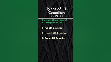 Types of JIT Compilers in Dot Net | #dotnet