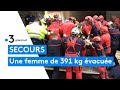 Vacuation dune femme de 391 kg dans la meuse