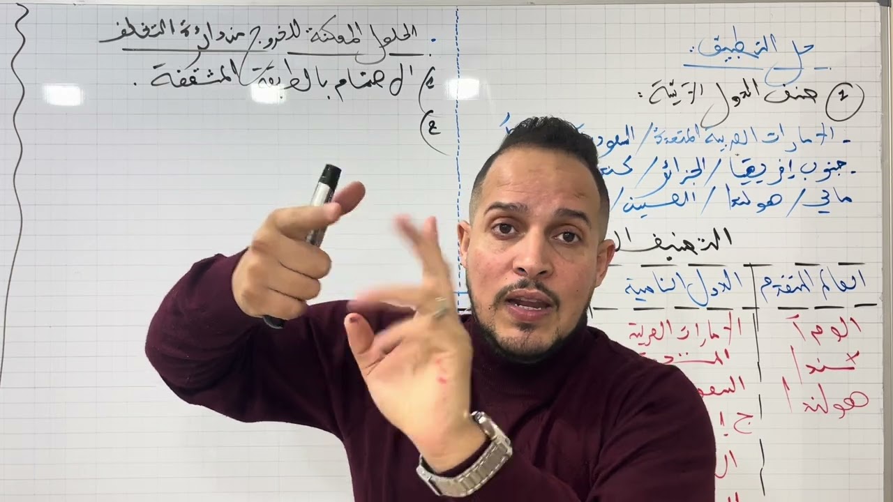 حل التطبيق رقم 1 في الجغرافيا