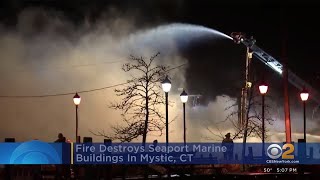 Massive fire in Mystic, Conn. seaport marine facility under investigation