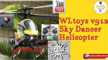 WLtoys v912 sky dancer 4ch rc helicopter crash !!!!