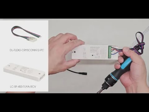 How to install a Hardwire Power Cord with RGB Tape to a TUYA Receiver - video from Jesco Lighting