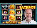 MY BIGGEST JACKPOT!! on Lock It Link Huff N' Puff Slot - $25 BET BONUS!