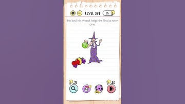 Brain Test: Level 391. He lost his wand. Help him find a new one. #brainteasers #games #braintest