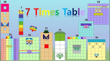 LEARN 7 TIMES TABLE Multiplication (with numberblocks S7 E9)