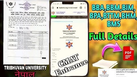 Admission Test Centre for BBA / BIM / BTTM / BBM / BHS / BPA / BBA-F || CMAT-2021
