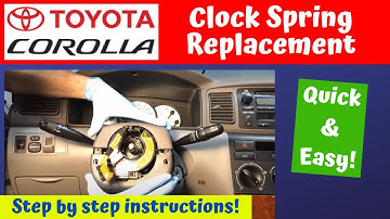 Detailed How To Replace A Clockspring  (or Spiral Cable) 2002 - 2008 Toyota Corolla / Matrix / Vibe