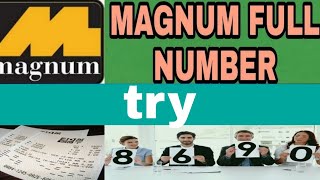 19-01-2022 Magnum Full 4D Number ||Magnum Special Suggested Number ||Magnum 4d Malaysia ||
