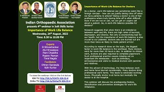 Indian Orthopaedic Association presents 4th webinar in Soft Skills Series screenshot 3