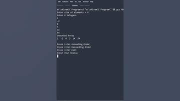 Quick sort with ascending or descending order in c language #shorts  @PWOShivam