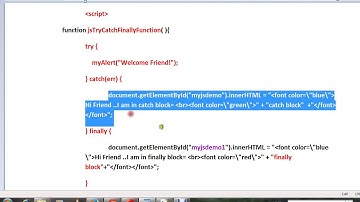 TRY CATCH FINALLY IN JAVASCRIPT   DEMO