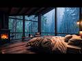 Overcome Insomnia Naturally – Heavy Rainfall & Thunder Sounds on Window for Restful Sleep