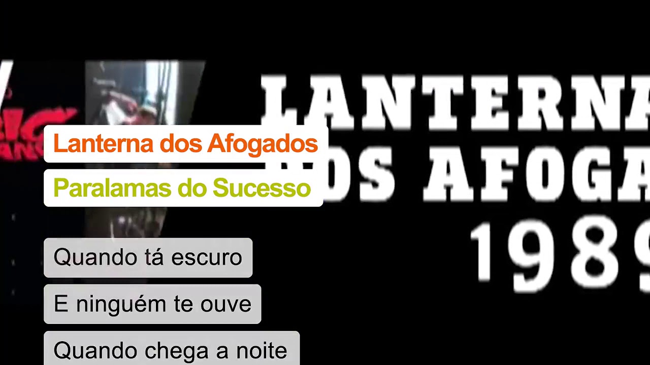 Letra Da Musica Lanterna Dos Afogados