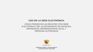 Novelda City Council. Use of the Electronic Office